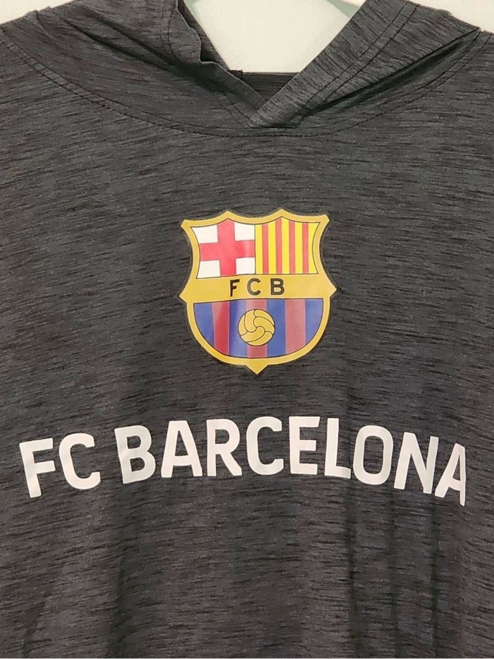 Men's XL FCB Dark Gray Hoodie Tee
